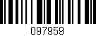 Código de barras (EAN, GTIN, SKU, ISBN): '097959'
