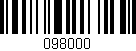 Código de barras (EAN, GTIN, SKU, ISBN): '098000'