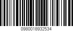 Código de barras (EAN, GTIN, SKU, ISBN): '0980018932534'