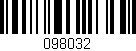 Código de barras (EAN, GTIN, SKU, ISBN): '098032'