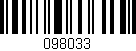 Código de barras (EAN, GTIN, SKU, ISBN): '098033'