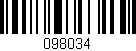 Código de barras (EAN, GTIN, SKU, ISBN): '098034'