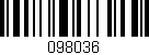 Código de barras (EAN, GTIN, SKU, ISBN): '098036'