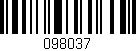 Código de barras (EAN, GTIN, SKU, ISBN): '098037'