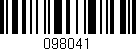 Código de barras (EAN, GTIN, SKU, ISBN): '098041'