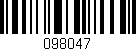 Código de barras (EAN, GTIN, SKU, ISBN): '098047'