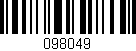 Código de barras (EAN, GTIN, SKU, ISBN): '098049'