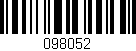 Código de barras (EAN, GTIN, SKU, ISBN): '098052'