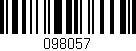 Código de barras (EAN, GTIN, SKU, ISBN): '098057'