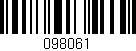 Código de barras (EAN, GTIN, SKU, ISBN): '098061'
