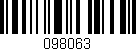 Código de barras (EAN, GTIN, SKU, ISBN): '098063'