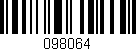 Código de barras (EAN, GTIN, SKU, ISBN): '098064'