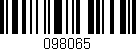Código de barras (EAN, GTIN, SKU, ISBN): '098065'