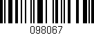 Código de barras (EAN, GTIN, SKU, ISBN): '098067'