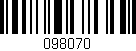 Código de barras (EAN, GTIN, SKU, ISBN): '098070'