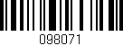 Código de barras (EAN, GTIN, SKU, ISBN): '098071'