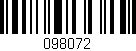 Código de barras (EAN, GTIN, SKU, ISBN): '098072'