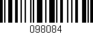 Código de barras (EAN, GTIN, SKU, ISBN): '098084'