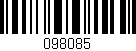 Código de barras (EAN, GTIN, SKU, ISBN): '098085'