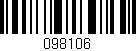 Código de barras (EAN, GTIN, SKU, ISBN): '098106'