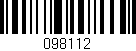 Código de barras (EAN, GTIN, SKU, ISBN): '098112'
