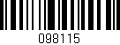 Código de barras (EAN, GTIN, SKU, ISBN): '098115'