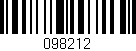 Código de barras (EAN, GTIN, SKU, ISBN): '098212'