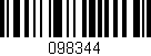 Código de barras (EAN, GTIN, SKU, ISBN): '098344'
