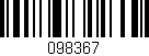 Código de barras (EAN, GTIN, SKU, ISBN): '098367'