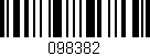 Código de barras (EAN, GTIN, SKU, ISBN): '098382'