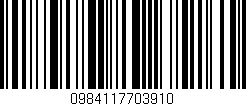 Código de barras (EAN, GTIN, SKU, ISBN): '0984117703910'