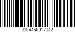 Código de barras (EAN, GTIN, SKU, ISBN): '0984458017042'