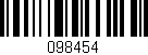 Código de barras (EAN, GTIN, SKU, ISBN): '098454'