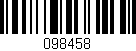 Código de barras (EAN, GTIN, SKU, ISBN): '098458'