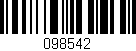 Código de barras (EAN, GTIN, SKU, ISBN): '098542'