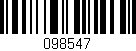 Código de barras (EAN, GTIN, SKU, ISBN): '098547'