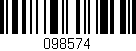 Código de barras (EAN, GTIN, SKU, ISBN): '098574'