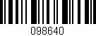 Código de barras (EAN, GTIN, SKU, ISBN): '098640'