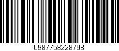 Código de barras (EAN, GTIN, SKU, ISBN): '0987758228798'