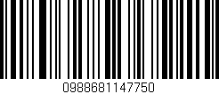 Código de barras (EAN, GTIN, SKU, ISBN): '0988681147750'