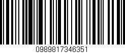 Código de barras (EAN, GTIN, SKU, ISBN): '0989817346351'