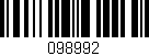 Código de barras (EAN, GTIN, SKU, ISBN): '098992'