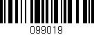 Código de barras (EAN, GTIN, SKU, ISBN): '099019'
