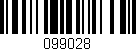 Código de barras (EAN, GTIN, SKU, ISBN): '099028'