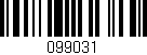 Código de barras (EAN, GTIN, SKU, ISBN): '099031'