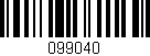 Código de barras (EAN, GTIN, SKU, ISBN): '099040'