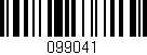 Código de barras (EAN, GTIN, SKU, ISBN): '099041'