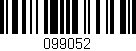 Código de barras (EAN, GTIN, SKU, ISBN): '099052'