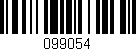 Código de barras (EAN, GTIN, SKU, ISBN): '099054'