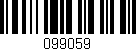 Código de barras (EAN, GTIN, SKU, ISBN): '099059'